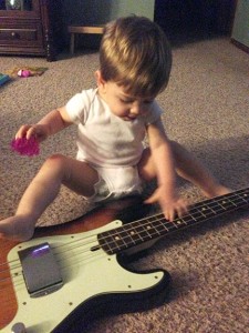 Even "Daddy's Little Bass Player" can't help but enjoy the new sound of the Custom Shop pickups