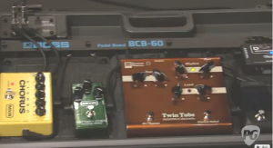 The Seymour Duncan Twin Tube Classic on John McLaughlin's pedalboard.