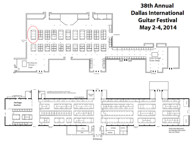 Dallas International Guitar Show map