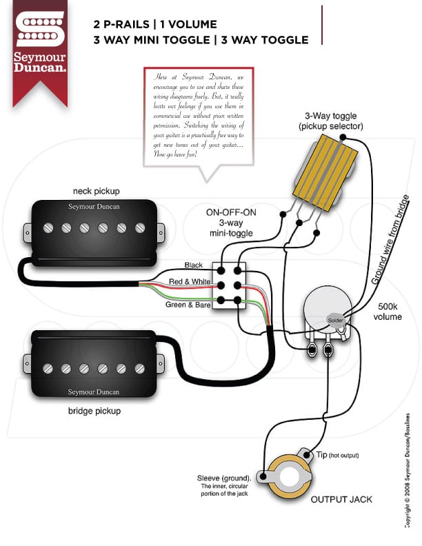 Seymour Duncan The Seymour Duncan P Rails Wiring Bible Part 3 Common Wirings