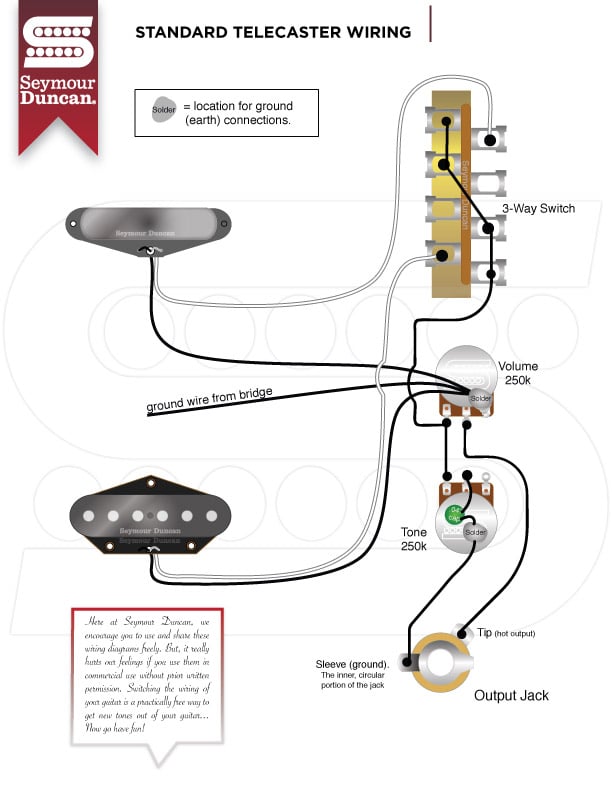 3 Way Tele Switch But No Pots How To Wire Offsetguitars Com