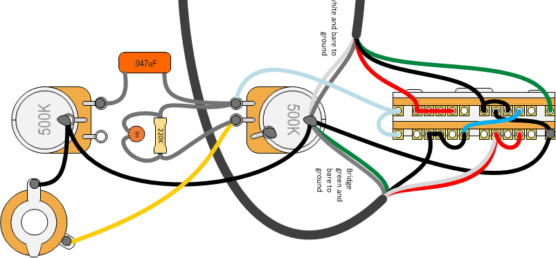 Eymour Duncan Little 59 For Strat Sl59-1 Bridge Pickup Wiring Diagram from www.seymourduncan.com