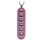 Bobbin Necklace metal stud light pink