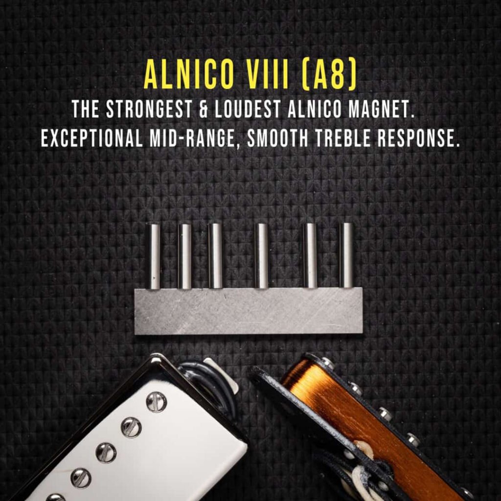 Alnico VIII Pickup Magnet Info Graphic 
