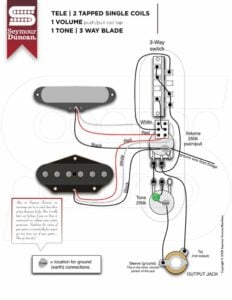 Tele 2 Tapped Single Coils 1 Volume 1 Tone 3 Way Blade Guitar Pickup Wiring Diagram